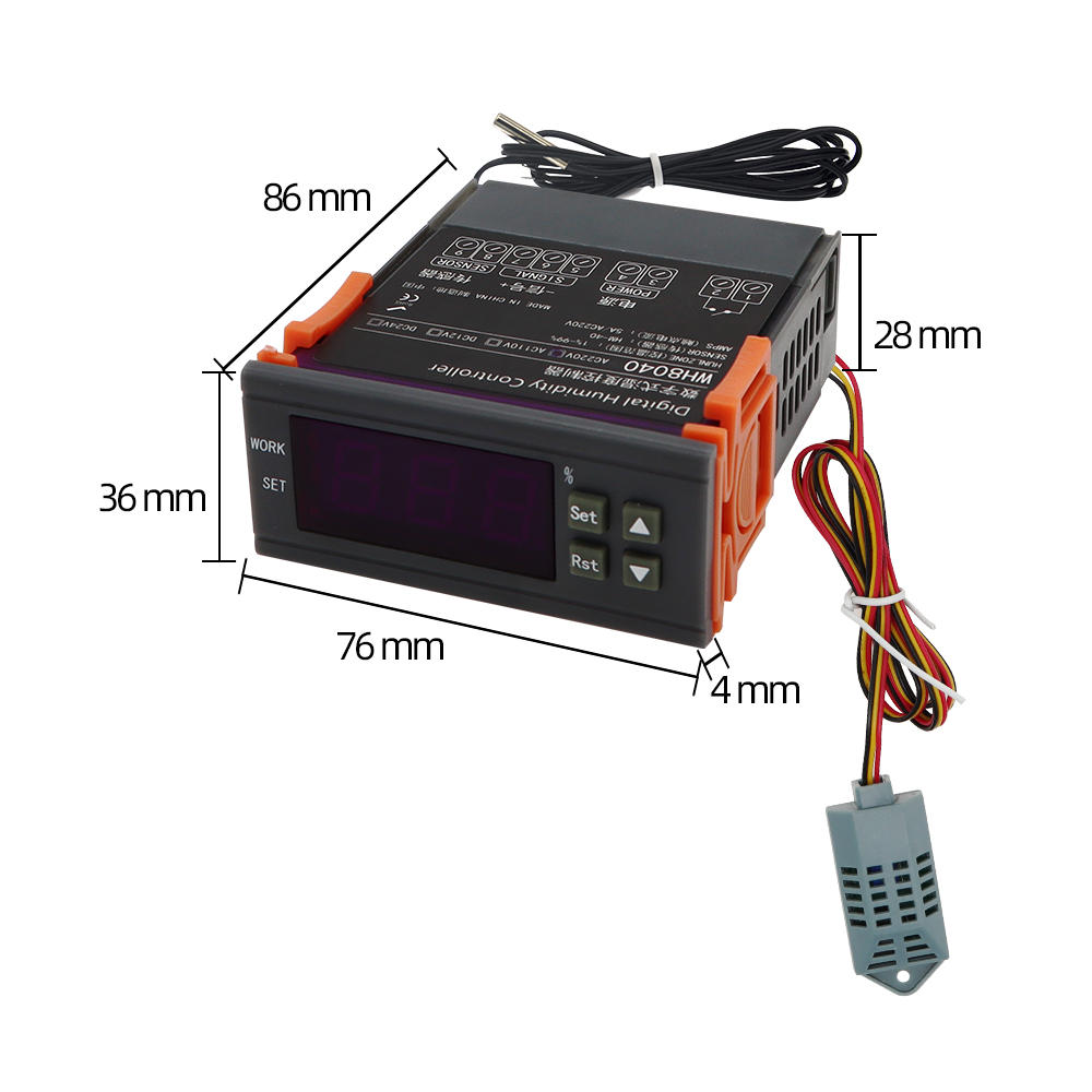 WH8040 Digital Humidity Contro - đánh giá và giá Digital Hygrometer Probe